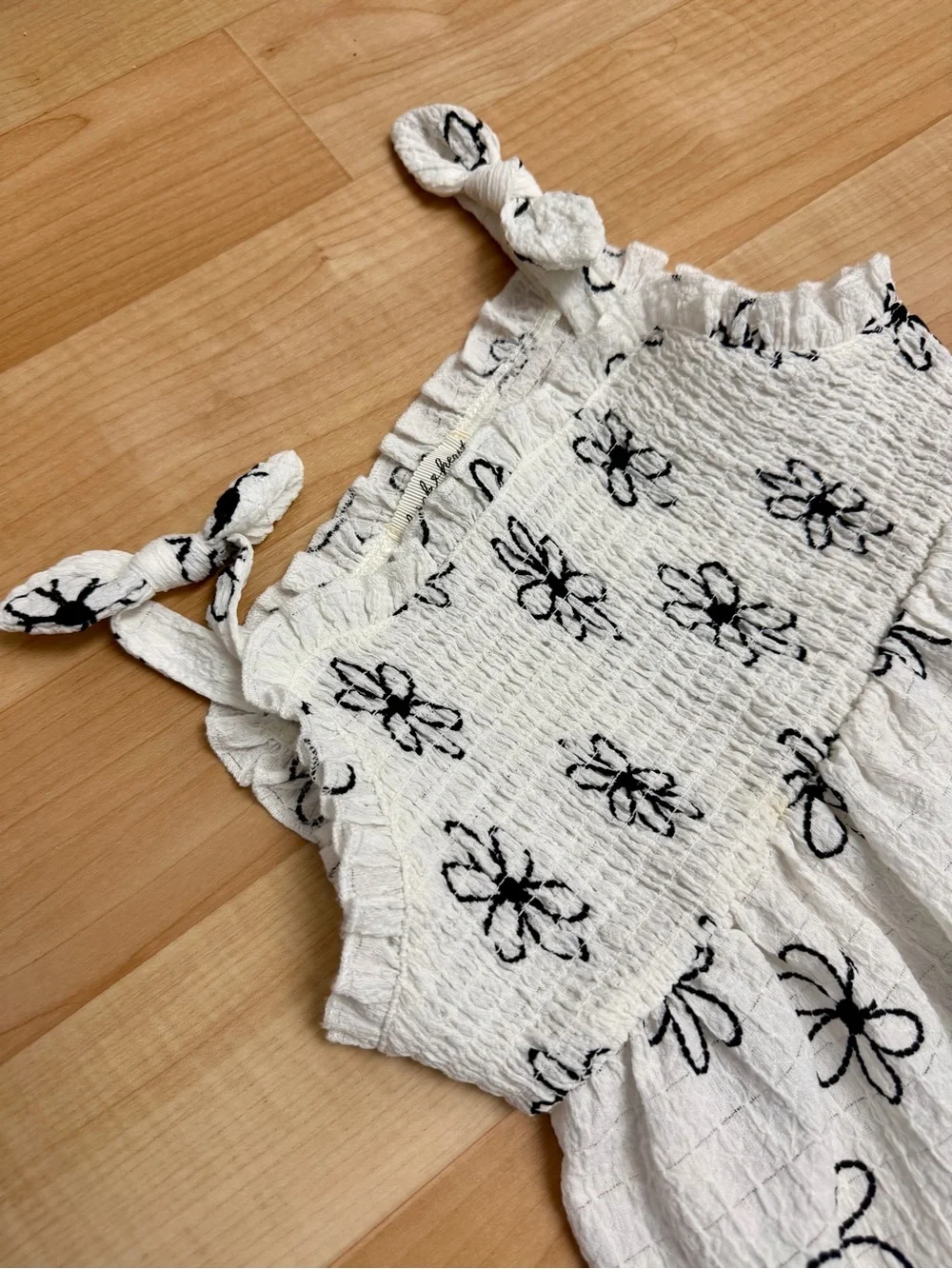 Derek Heart Girls Daisy Print Two Piece Set Size 6 Tie Strap